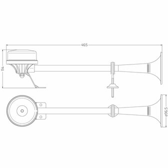 12v Marine Horn low tone 