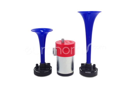 FIAMM 921987 Double Air Horn set with compressor M4 TA2 in Blue