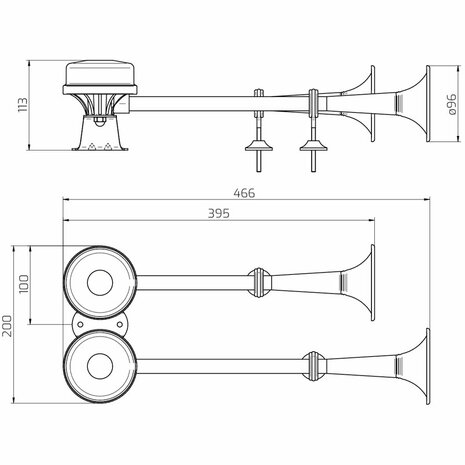 Double Marine Horn 24v