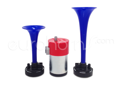 Double air horn kit blue