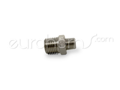 Straight adapter from 1/8 BSPT to 1/4 BSPT.