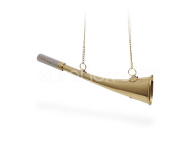 23cm Curved Brass Horn